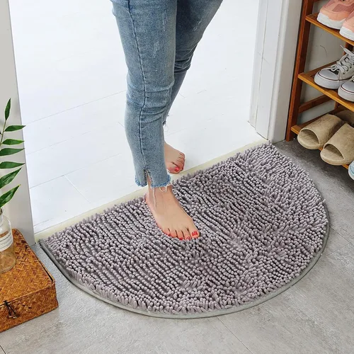 Vista 11 de Chenille Bath Mat Microfiber Floor Mat Baby Bath Mat for Kids Washable Bathroom Dry Fast Water Absorbent Shower Mat Area Rug (15.3" x 23.2", Red)