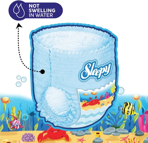 Vista 5 de SOHO Sleepy - Pañales para nadar no se hinchan en el agua, especialmente diseñados para nadar, cómodos protectores especiales de fugas, comodidad