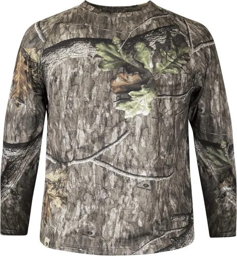 Vista 9 de Camisas Mossy Oak de caza para hombre, de manga larga, con camuflaje Bottomland