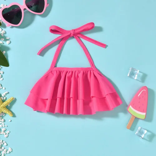 Vista 4 de Aalizzwell Traje de baño para niñas pequeñas con sombrero