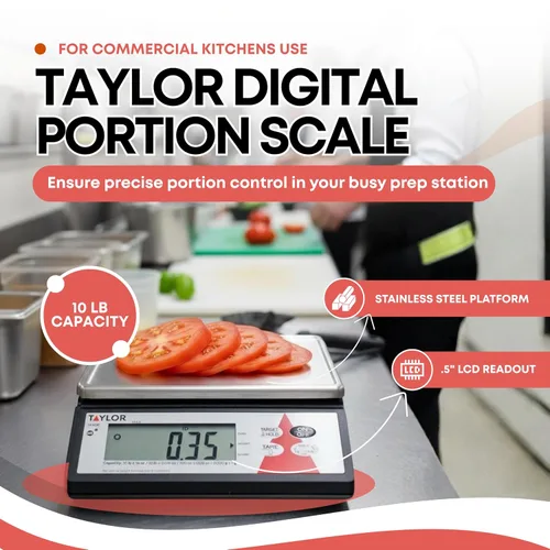 Vista 2 de Taylor Precision TE10R - Báscula digital de 10 libras con plataforma S/S