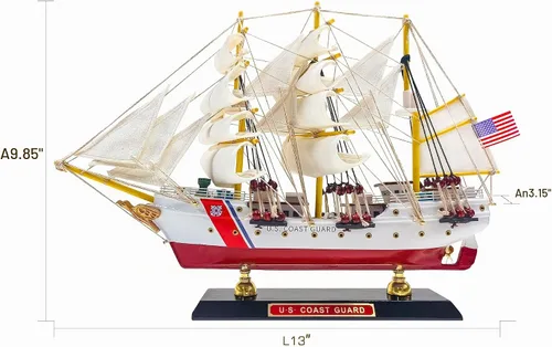 Vista 2 de SAILINGSTORY - Modelo de madera de barco de la Guardia Costera