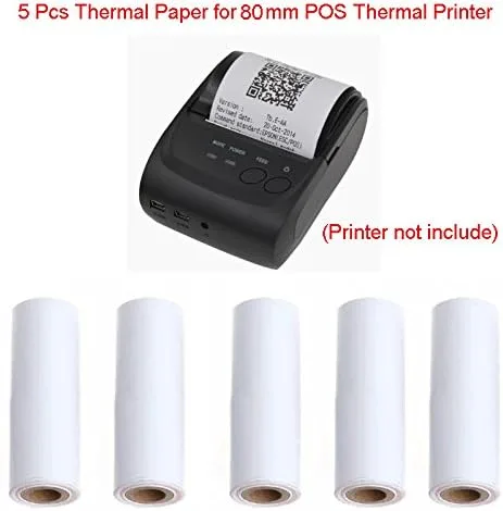 Vista 2 de 10 rollos de papel térmico de 3.150 in x 1.181 in para impresora térmica de recibo para impresora móvil POS