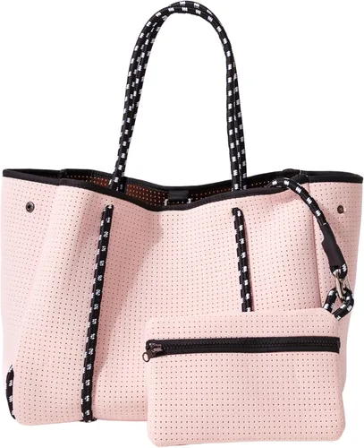 Vista 20 de POPUPS Bolso grande de neopreno para mujer - Bolso de mano de diseñador para todos los días, para el trabajo, la playa y viajes con bolsillos