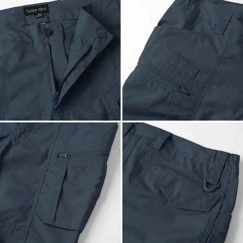 Vista 7 de CARWORNIC Pantalones tácticos ligeros para hombre, pantalones cargo militares, resistentes al agua, para senderismo, trabajo