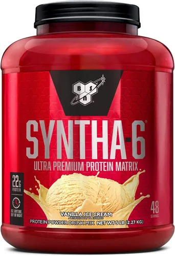 Vista 21 de BSN SYNTHA-6 - Proteína de suero en polvo, crema de piedra fría, sabor Remix de pastel de cumpleaños, caseína micelar, polvo aislado de proteína