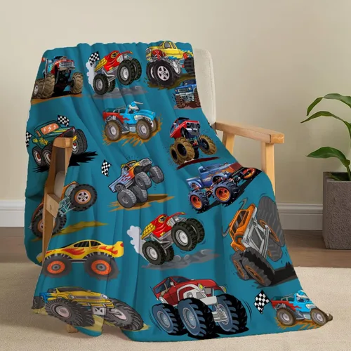 Vista 51 de Manta de bebé con texto en inglés «Just A Boy Who Loves Trucks» para niños y niñas, manta súper suave para envolver al recién nacido, acogedora
