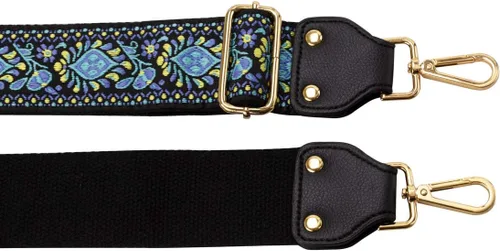 Vista 4 de Allzedream - Correa de repuesto ajustable estilo guitarra, bolsa cruzada de tela jacquard bordada
