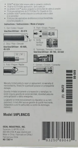 Vista 8 de IDEAL Electrical 89-047 RG59 - Conectores de compresión Insite, (paquete de 15), color plateado