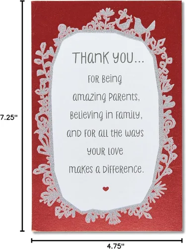 Vista 6 de American Greetings Tarjeta de aniversario para padres (Gracias)