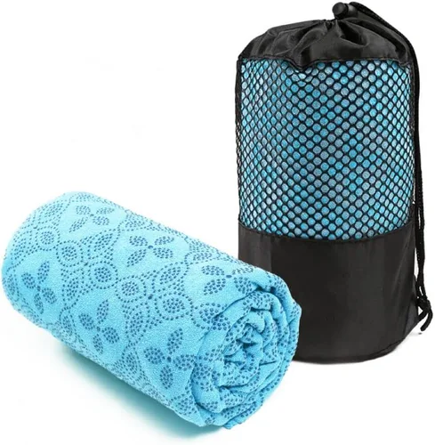 Vista 5 de Toalla de yoga, toalla de esterilla de yoga caliente - Absorbe el sudor antideslizante para yoga caliente, pilates y entrenamiento, 24 x 72 pulgadas