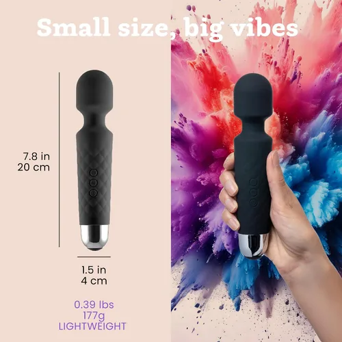 Vista 4 de Oliver James Vibrador de Varita para Mujeres - Vibrador Dildo de Juguete para Adultos Silencioso con 20 Patrones y 8 Velocidades Batería de 6