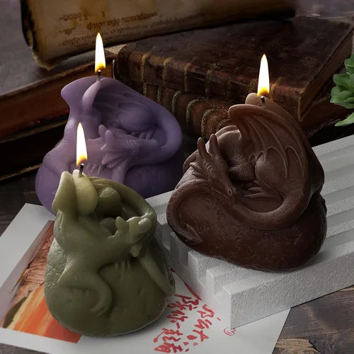 Vista 14 de Molde de silicona para fundición de resina de animal en forma de cilindro de Pegaso para decoración del hogar y fabricación de velas, molde