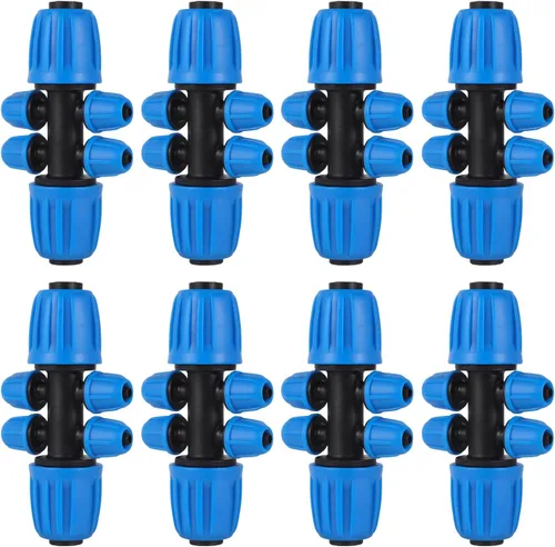 Vista 8 de 10 piezas de accesorios de riego por goteo de 90 grados con codo de 1/2 pulgada (1/2" ID x 0.640" DE), conectores de codo barbados de 90 grados