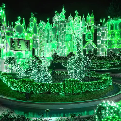 Vista 4 de Luces de decoración para el día de San Patricio, 33 pies, 100 luces LED, luces verdes de Navidad, impermeables, para exteriores, cadena de luces