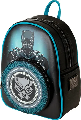 Vista 4 de Loungefly Marvel Wakanda Forever Mini-mochila Black Panther, exclusiva de Tienda