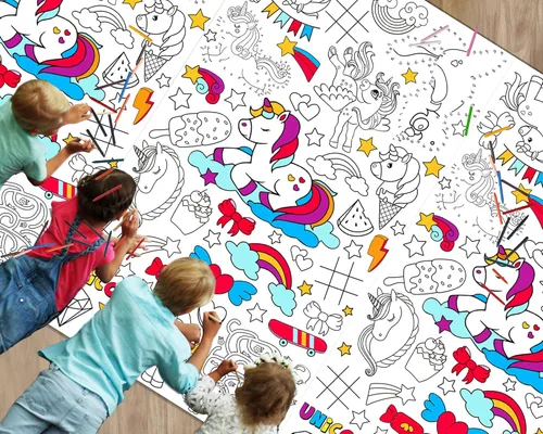 Vista 9 de Wiooffen Mantel gigante de Acción de Gracias de 82 x 47 pulgadas, pósteres de actividades para niños, póster de papel de otoño enorme