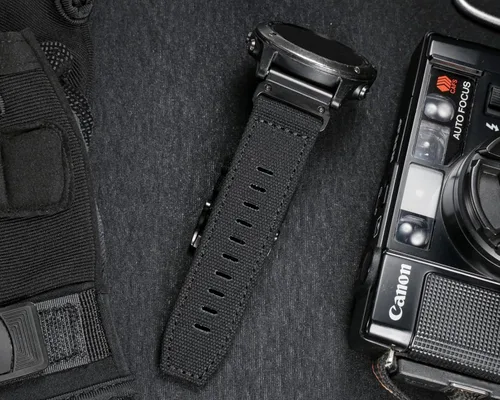 Vista 3 de Compatible con Garmin, correa deportiva de lona para reloj fēnix/precursor/enfoque/marq/quatix/instinct/D2/Tactix, correa de repuesto resistente