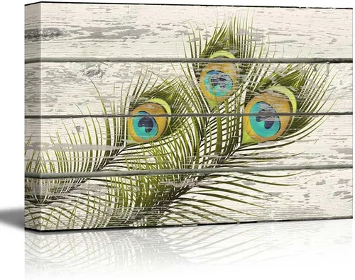Vista 43 de wall26 - Obra de arte con estampado de madera de ciervo en bosque de abedules - Lienzo rústico para pared, arte para el hogar - 16 x 24 pulgadas
