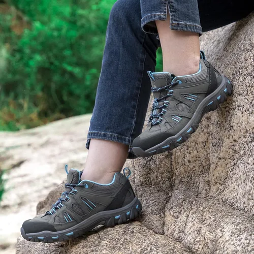 Vista 6 de CAMELSPORTS Zapatos de senderismo para mujer, transpirables, antideslizantes, ligeros, para exteriores, para senderismo, caminar