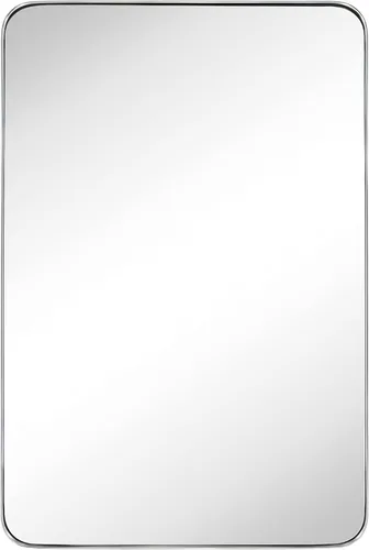 Vista 17 de GRACTO Espejo de baño con marco de metal de acero inoxidable de níquel cepillado de 20 x 30 pulgadas para montar en la pared, espejo rectangular