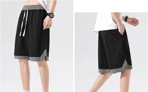 Vista 2 de Camisa de la NASA, pantalones cortos casuales, hip-hop, estilo suelto y delgado, capris, pantalones de baloncesto, camisa de verano de secado rápido