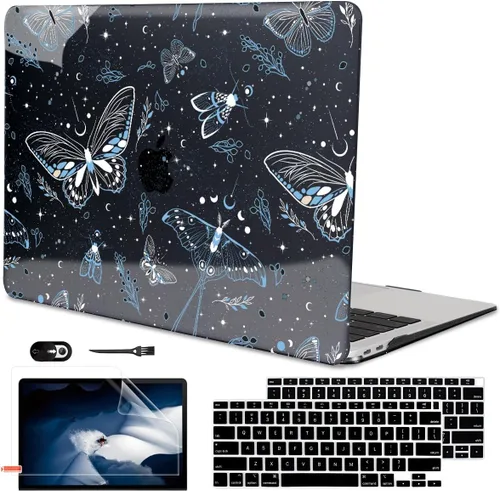 Vista 14 de Funda para MacBook Air de 13 pulgadas 2021 2020 2019 2018 para Mac A2337 M1 A2179 A1932 Funda con Touch ID, funda rígida de plástico