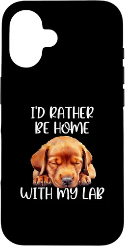 Vista 31 de Funda para iPhone 11 Pro Max Fox Red Lab Mom Dad I'd Rather Be Home Labrador Retriever
