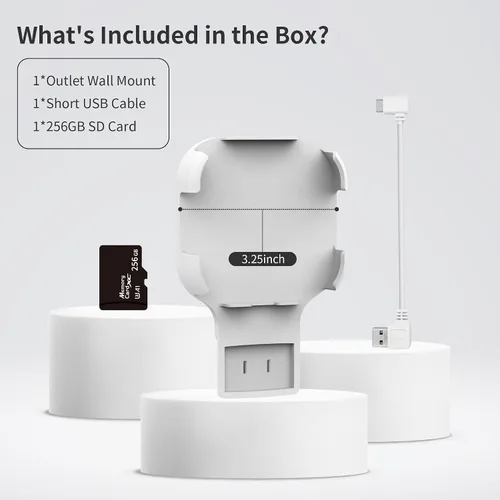 Vista 6 de Tarjeta MicroSD de 256 GB y soporte de pared para Blink Sync Module XR con cable corto, ordena, ahorra espacio y mejora la seguridad sin esfuerzo
