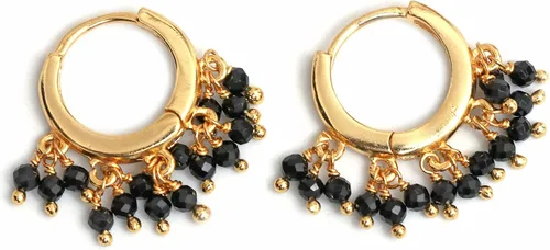 Vista 10 de Gempires Aretes de Cuentas de Piedras Preciosas Naturales de Cristal Ligeros Elegantes Hechos a Mano Joyería Hipoalergénica Chapada en Oro Diseño