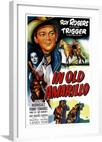 Vista 13 de ART Wall Art Print IN OLD AMARILLO, US poster, from left: Estelita Rodriguez, Roy Rogers, 1951 on White Frame, 16" x 22