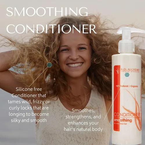 Vista 2 de RD Alchemy - Acondicionador alisador 98% natural y orgánico. Acondicionador sin silicona ideal para cabello rizado y encrespado. Aceites orgánicos