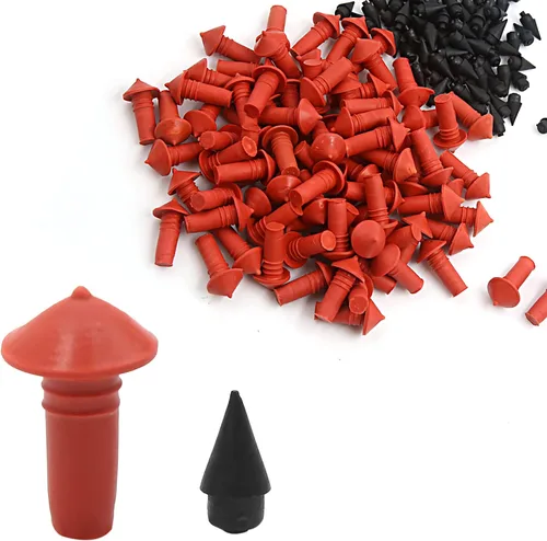 Vista 4 de uxcell 170pcs coche universal hongo en forma de reparación de neumáticos insertos tapones rojo negro