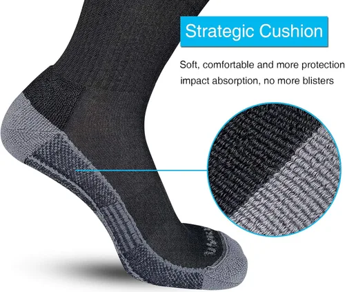 Vista 4 de APTYID Calcetines acolchados con control de humedad para hombre (46 pares)
