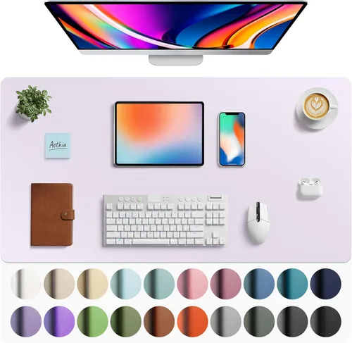 Vista 179 de Aothia - Protector de escritorio de cuero sintético grande, base antideslizante para mouse y superficie para escribir, impermeable, fácil de Agua