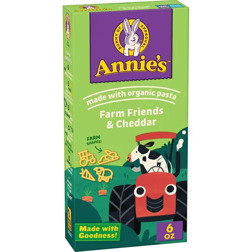 Vista 14 de Conchas de Annie's y Cheddar Añejo Real, hecho con pasta orgánica y queso real, 6 onzas