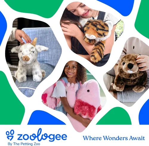 Vista 7 de The Petting Zoo Gorilla - Animal de peluche, regalos para niños, animales salvajes del zoológico Onez, juguete de peluche de gorila de 12 pulgadas