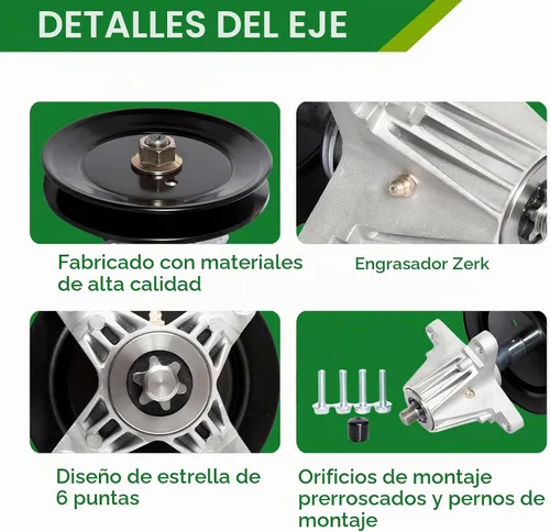 Vista 5 de 04822B Conjunto de husillo para Cub Cadet RZT 42 L42 S42 LTX1040 LTX1042
