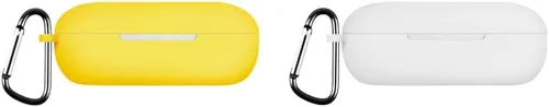 Vista 10 de DAYJOY - Juego de 2 fundas protectoras de silicona suave compatibles con auriculares Huawei Freebuds SE, funda protectora con mosquetón