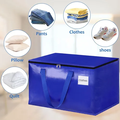 Vista 4 de Bolsas de mudanza, bolsas de almacenamiento con asas resistentes y cremalleras resistentes, bolsas de almacenamiento para ahorrar espacio, mudanza