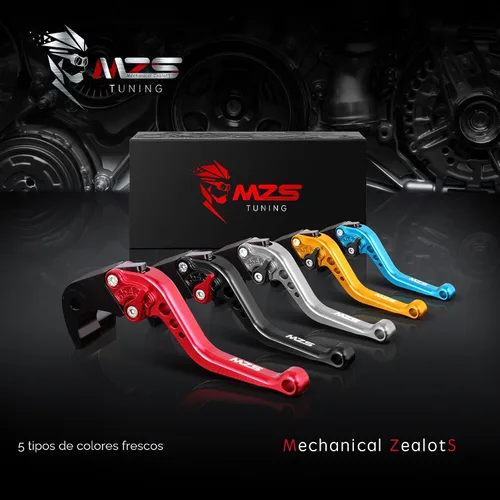 Vista 7 de MZS - Palancas de embrague/freno cortas ajustables para motocicleta, color negro, CNC, compatibles con Z900 17-24 / Z650 Z650RS EX650 ER6F 17-25