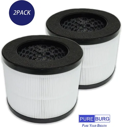 Vista 2 de PUREBURG Filtro de repuesto compatible con el purificador de aire Okaysou Airmic4S, paquete de 2 compuestos orgánicos volátiles H13 HEPA de 4 etapas