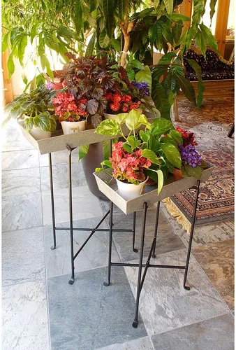 Vista 3 de Achla Designs Soporte plegable grande, negro