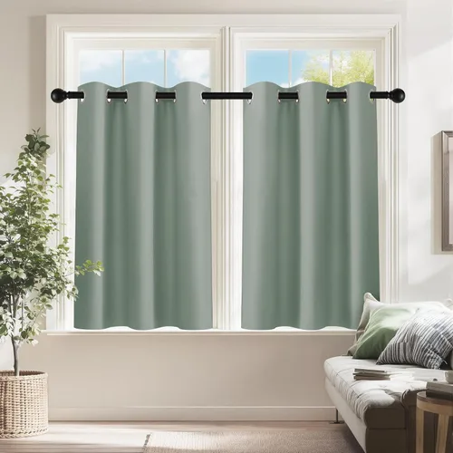 Vista 88 de PONY DANCE Cortinas para Autocaravana de 24 pulgadas de Largo, Cortinas Cortas para Baño y Cocina, Mini Cortinas de Privacidad para Camper