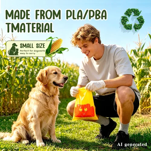 Vista 3 de Rollos de bolsas para excrementos de perro para caminar y limpiar mascotas