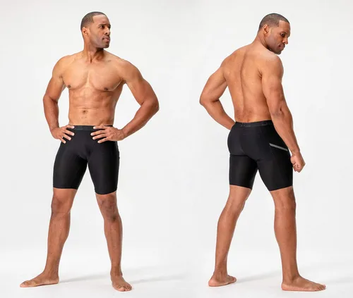 Vista 3 de DEVOPS 3 or 5 Pack Compression Shorts Men Spandex Sport Shorts Athletic Workout Running Performance Baselayer Underwear