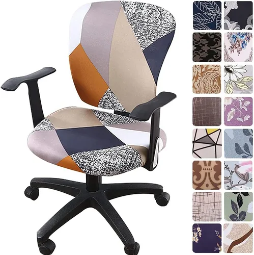 Vista 17 de Melaluxe - Funda para silla de oficina de computadora, funda universal protectora y elástica, cubierta elástica para silla giratoria