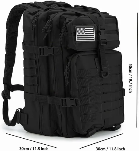 Vista 7 de QT&QY 45L Military Tactical Backpacks For Men Camping Hiking Trekking Daypack Bug Out Bag Lage MOLLE 3 Day Assault Pack