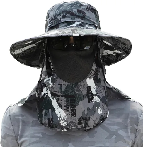 Vista 12 de Hombres Mujeres Safari Bucket Pesca Sombreros Sol Cubierta Cara Kcl015-lanse