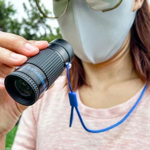 Vista 2 de Monocular de primer plano para baja visión, visión de corta distancia con amplio campo de visión, lupa de tamaño mini (0.236x0.630 in-estilo azul)